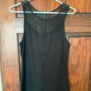 Black lace top with zipper